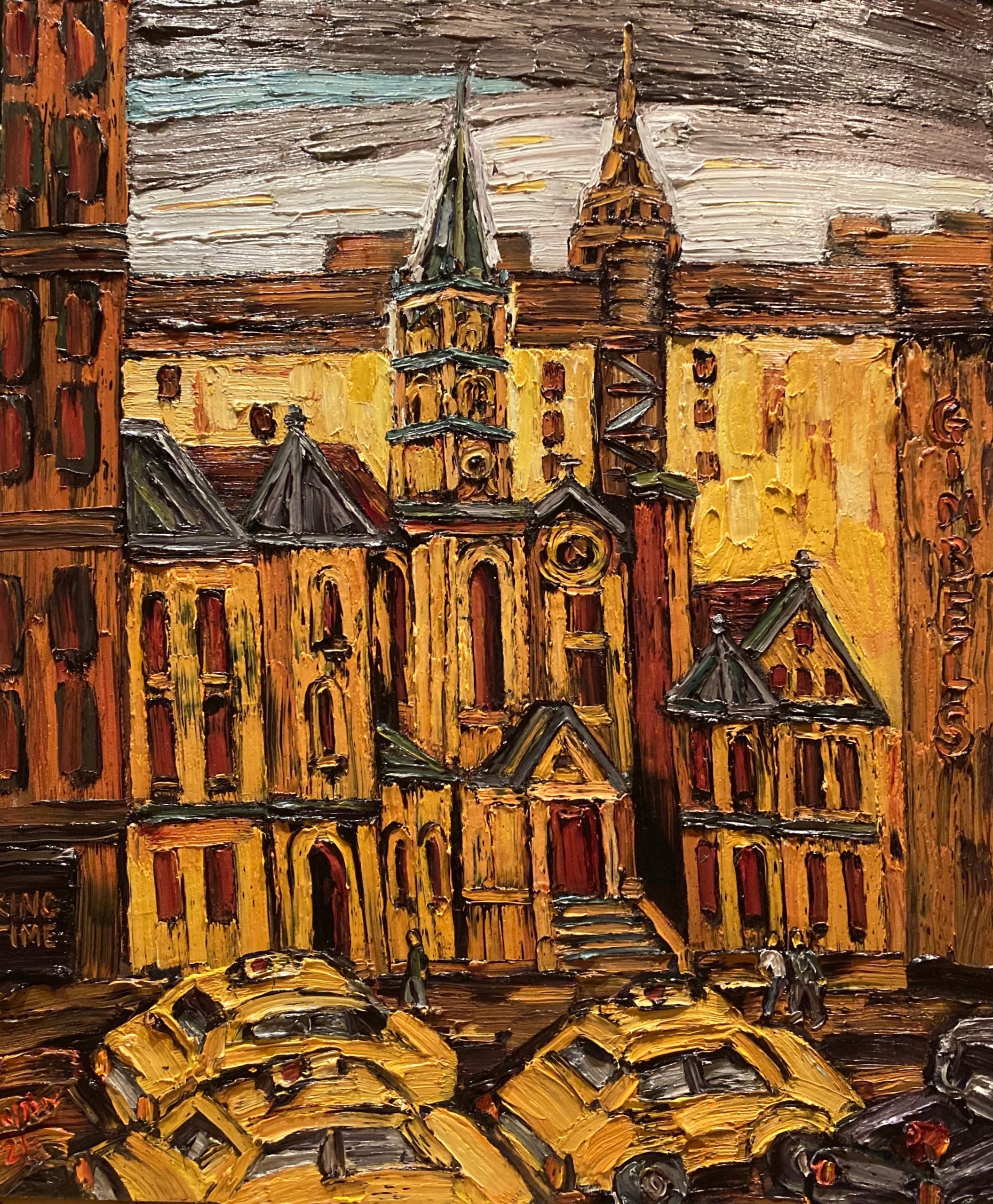 West 31st Street (St. Francis of Assisi Church). Oil on canvas, 36” x 30”.